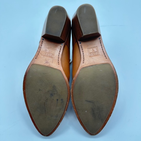 Frye Women Tan Leather Jillian Oxford Lace Up Pointed Toe Shoes 3472689 Size 8M - Picture 12 of 16